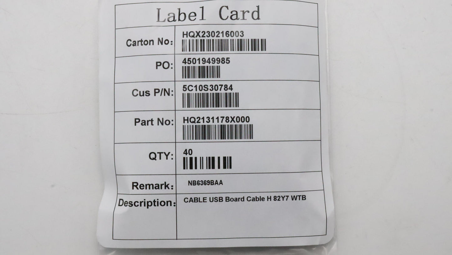 Lenovo Cable Usb Board Cable H 82Y7 W - 5C10S30784