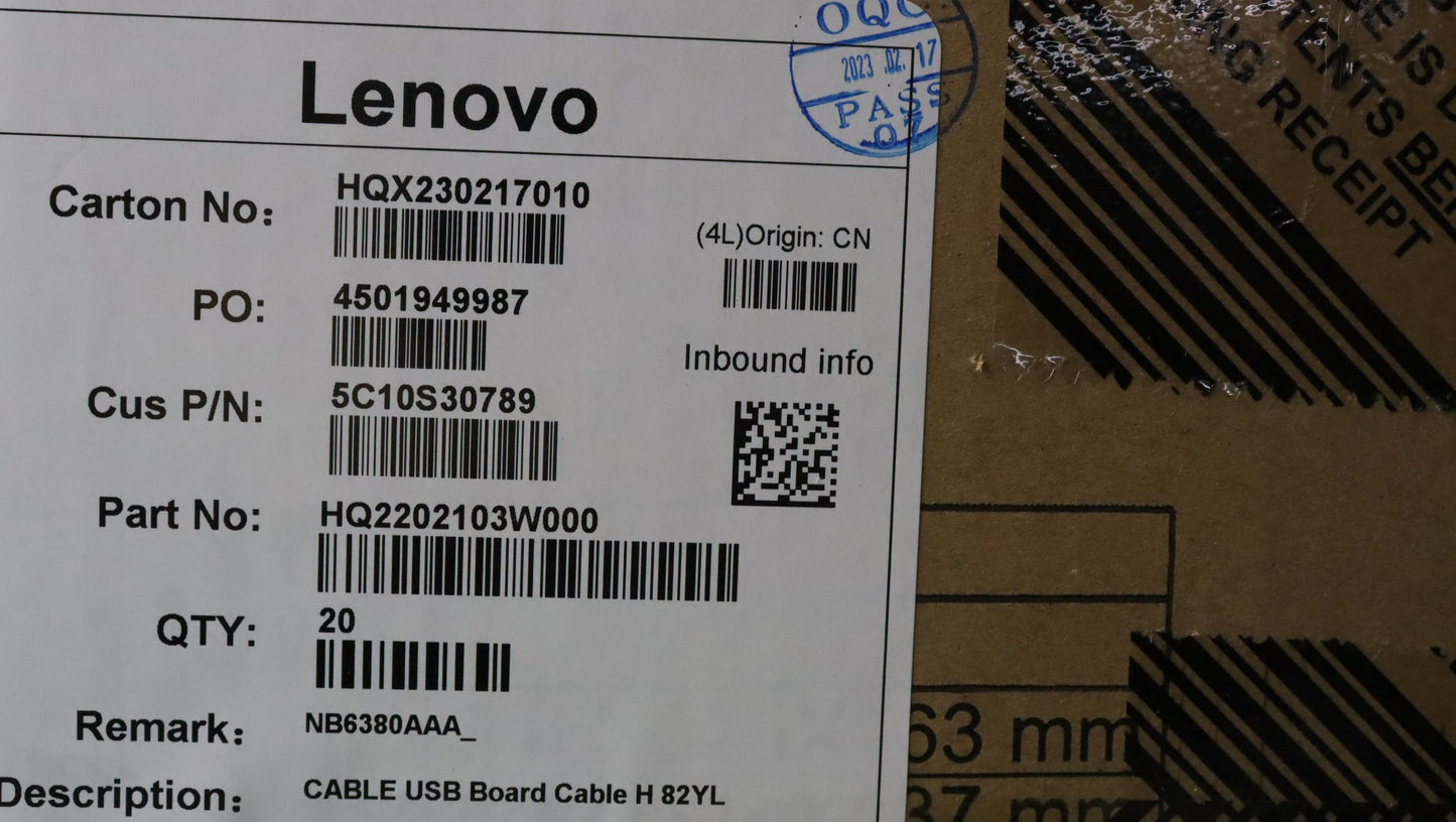 Lenovo Cable Usb Board Cable H 82Yl - 5C10S30789