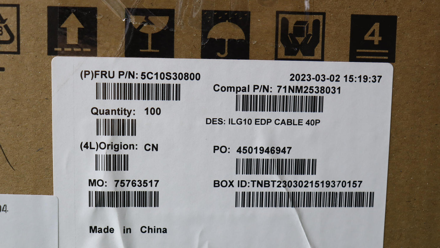 Lenovo Cable Edp Cable C 82Xv 40P - 5C10S30800