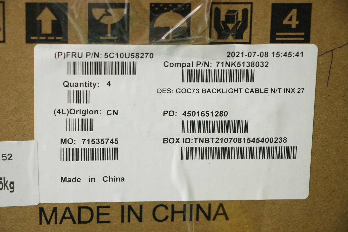 Lenovo Cable Backlight Cable - 5C10U58270