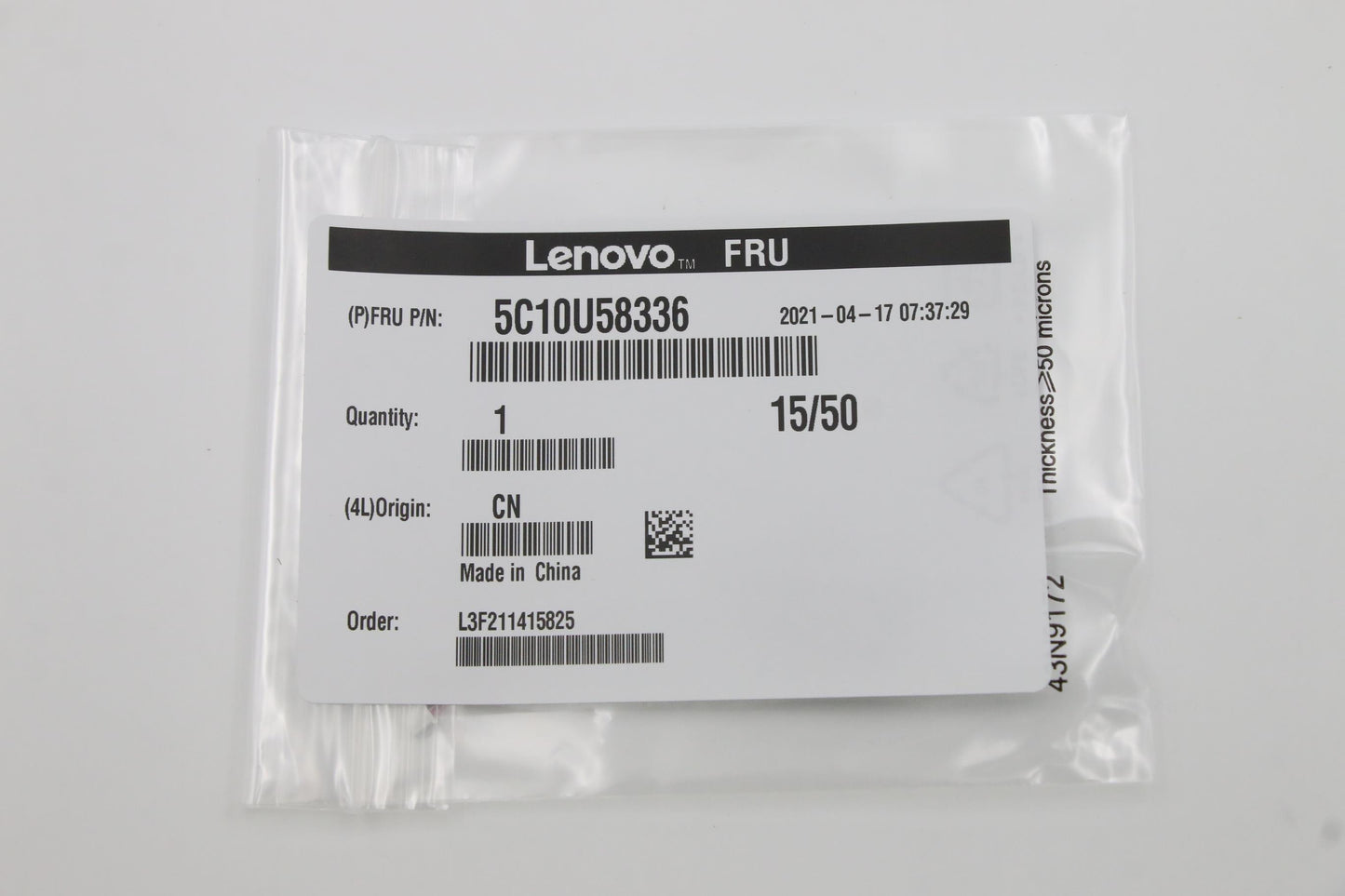 Lenovo Cable Fru, 55Mm 20*10 4Ohm 2W - 5C10U58336