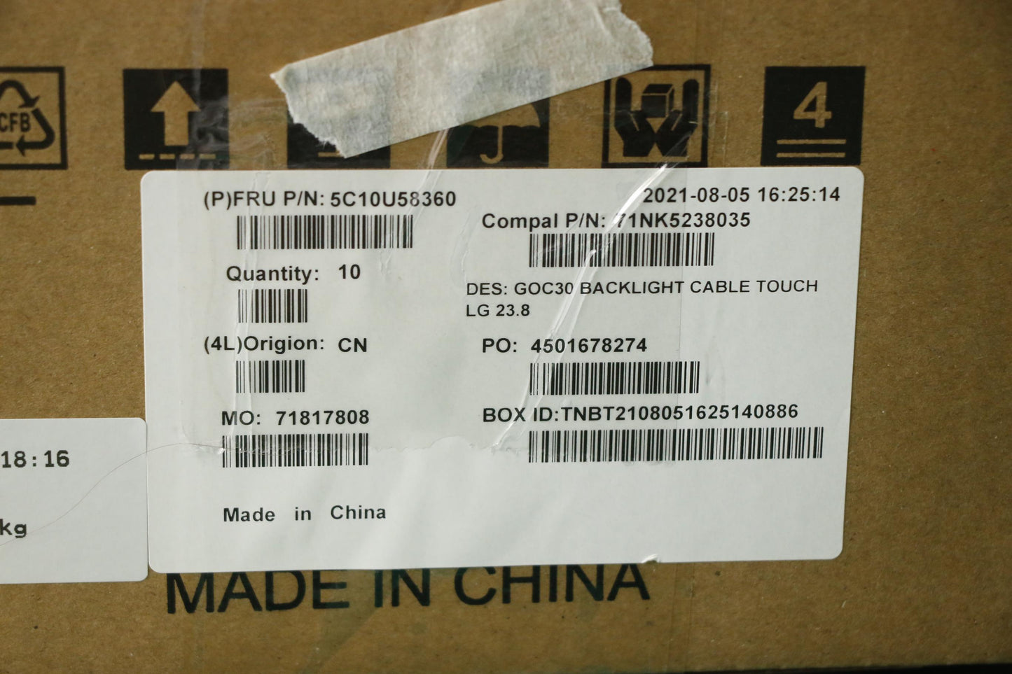Lenovo Cable H-Conn Set Lg_T_23.8 Tef - 5C10U58360