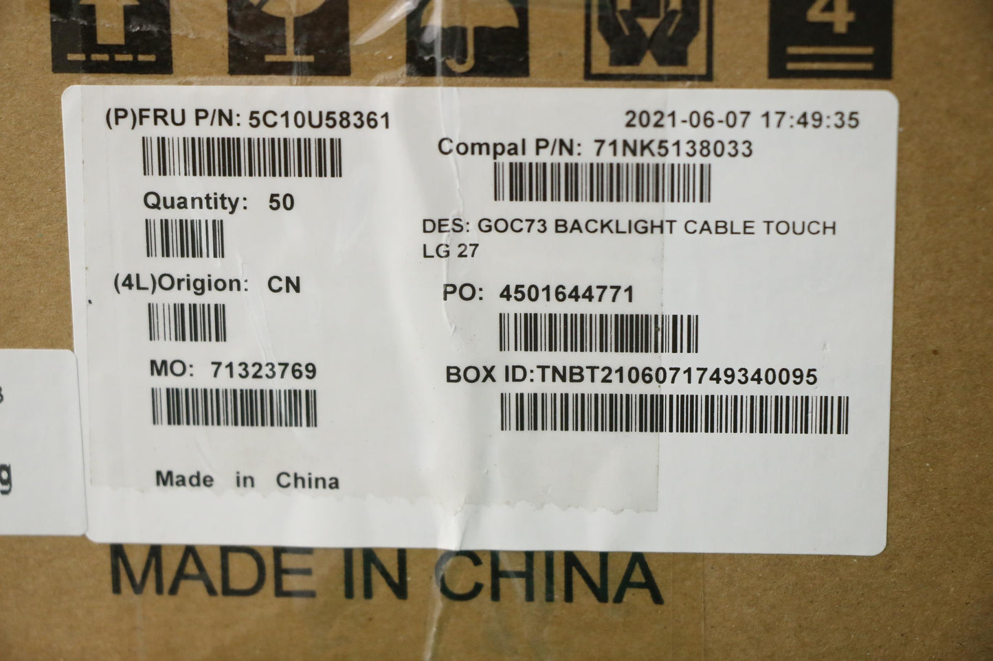 Lenovo Cable H-Conn Set 31I M/B-Lcd_L - 5C10U58361