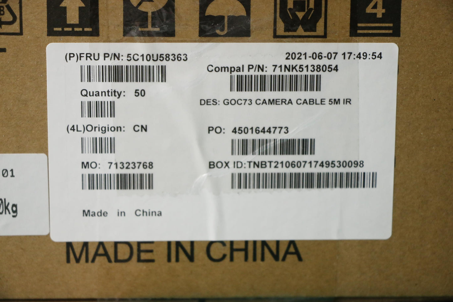 Lenovo Cable H-Conn Set Camera_Ir Tef - 5C10U58363
