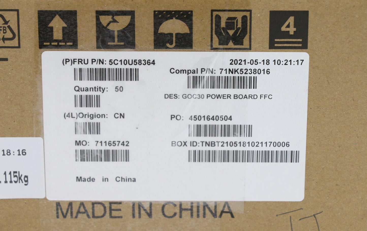 Lenovo Cable Ffc M/B-Pwr/B 31D - 5C10U58364