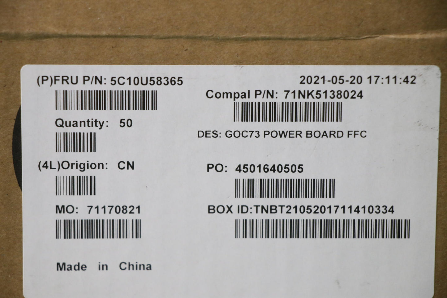 Lenovo Cable Power Ffc(27) - 5C10U58365