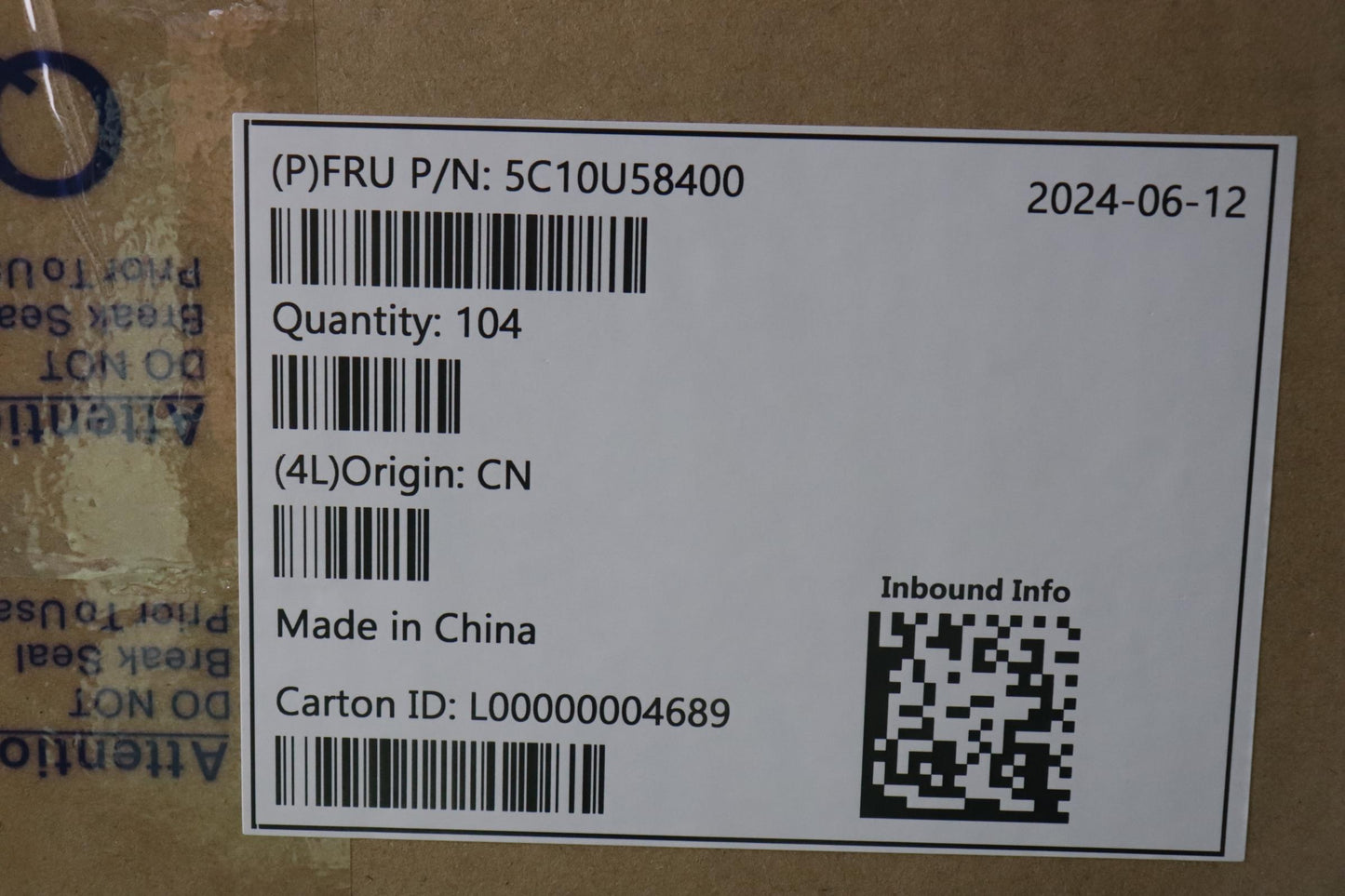 Lenovo Cable Fru,120Mm 40_28.5 Spk Ca - 5C10U58400