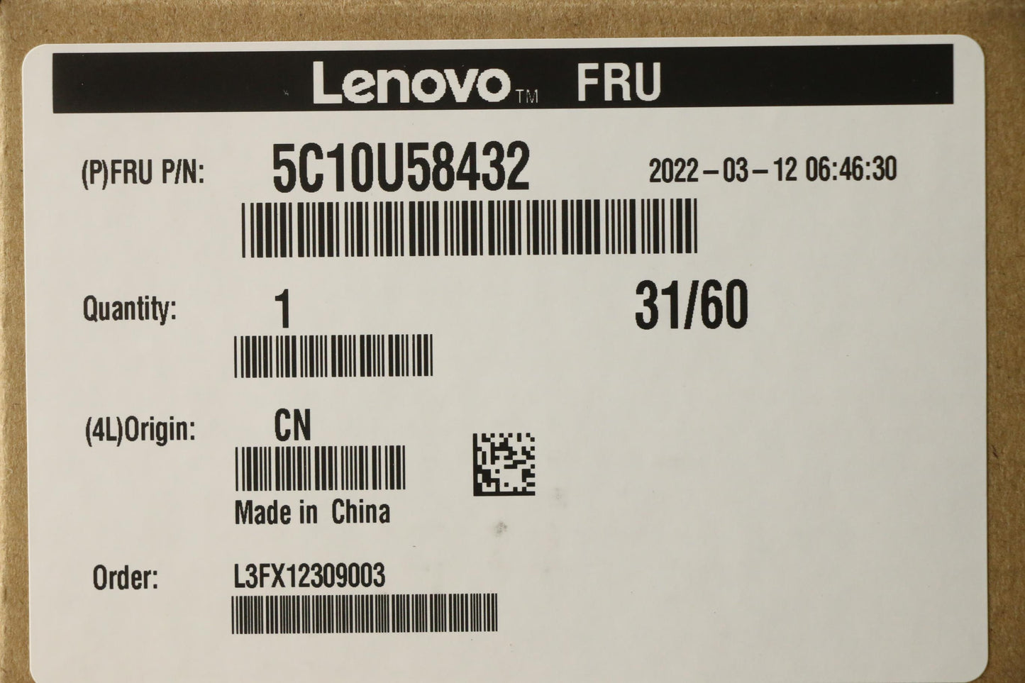 Lenovo Cable Fru Lpt Cble 300Mm W_ Es - 5C10U58432