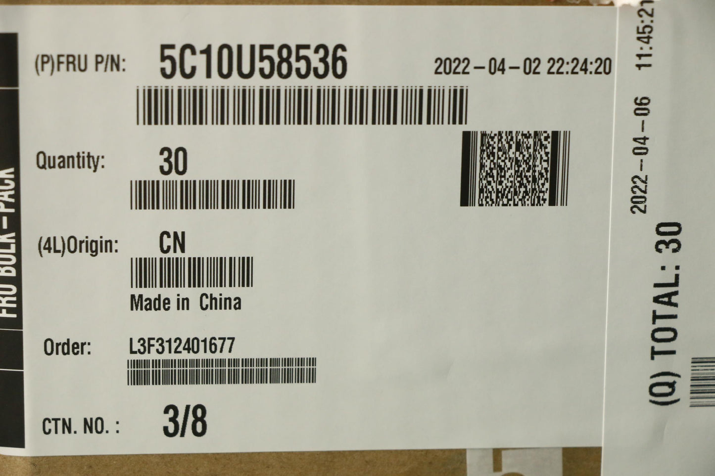 Lenovo Cable Fru Sata Pwr 200+200Mm_T - 5C10U58536