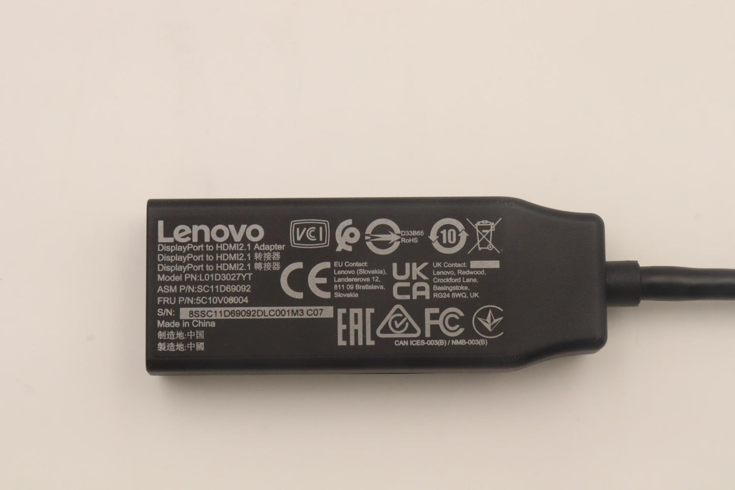 Lenovo Cable Dp14 To Hdmi21 Dongle - 5C10V06004