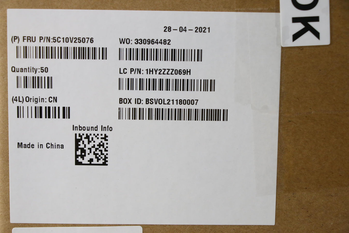 Lenovo Cable 2M,Cat5,Cable,High Power - 5C10V25076