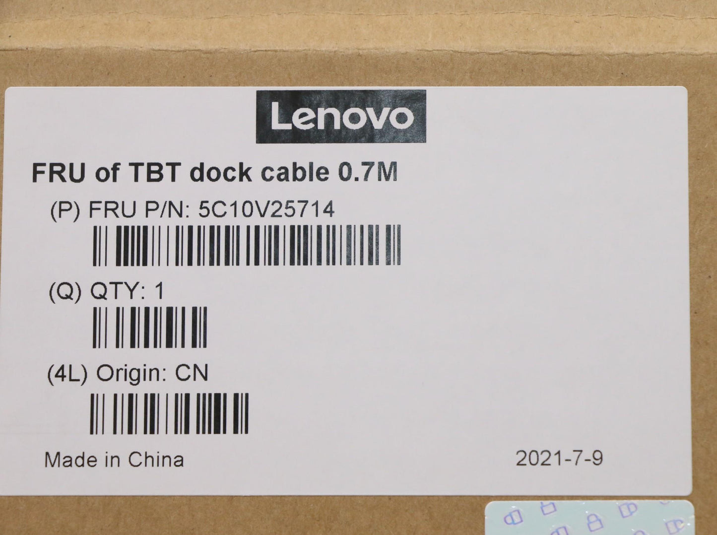 Lenovo Type-C Cable, Lintes, 0.7m - 5C10V25714