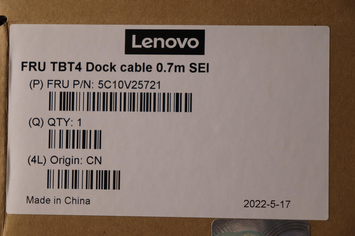 Lenovo Cable Fru Tbt4 Dock Cable 0.7M - 5C10V25721