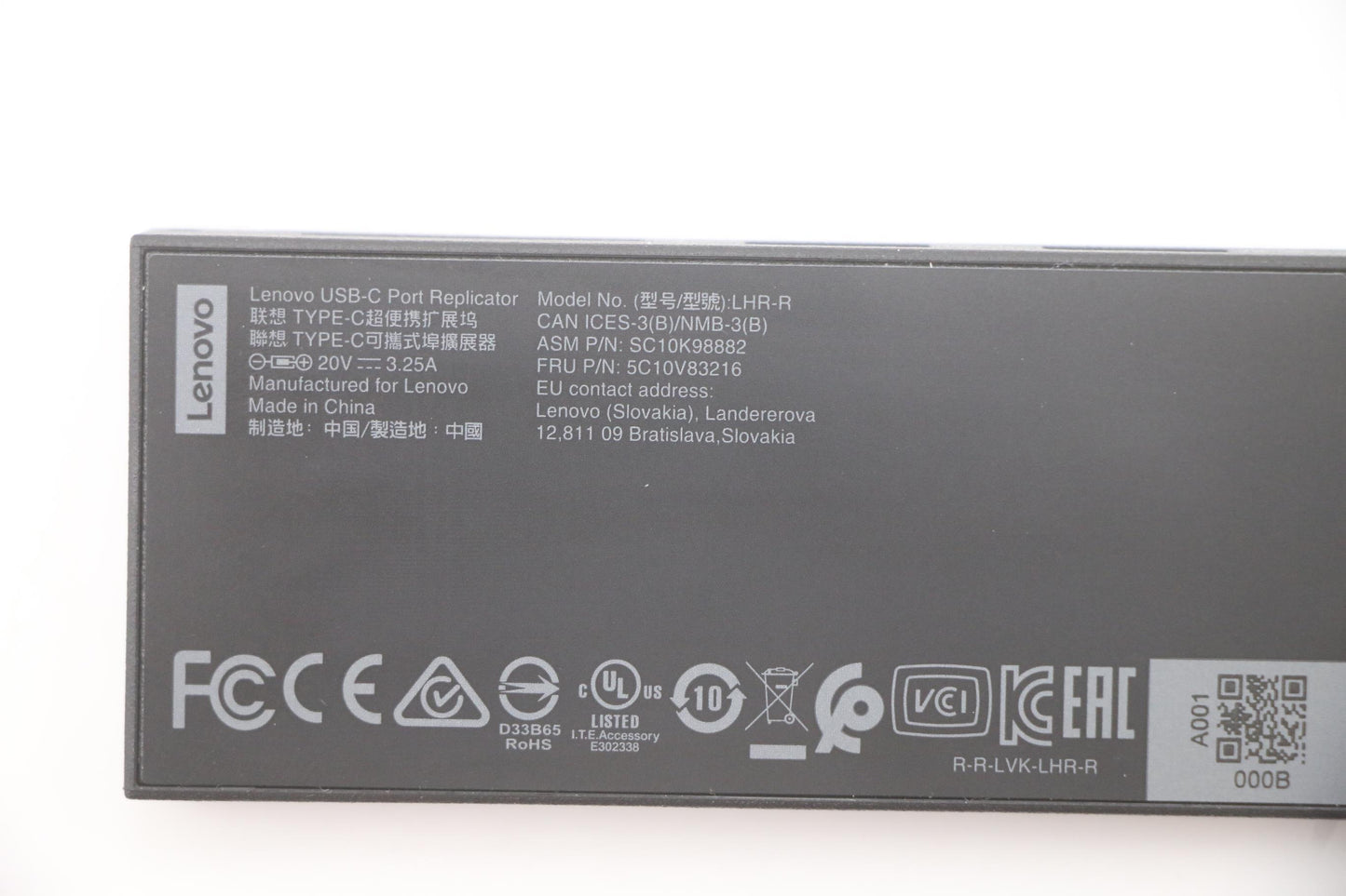 Lenovo Cable Usb-C Port Replicator - 5C10V83216