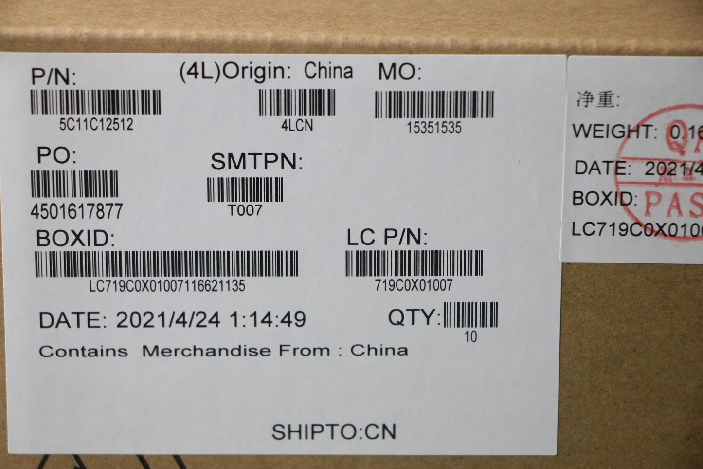 Lenovo H-CONN 1VP M/B-EDP Cable - 5C11C12512