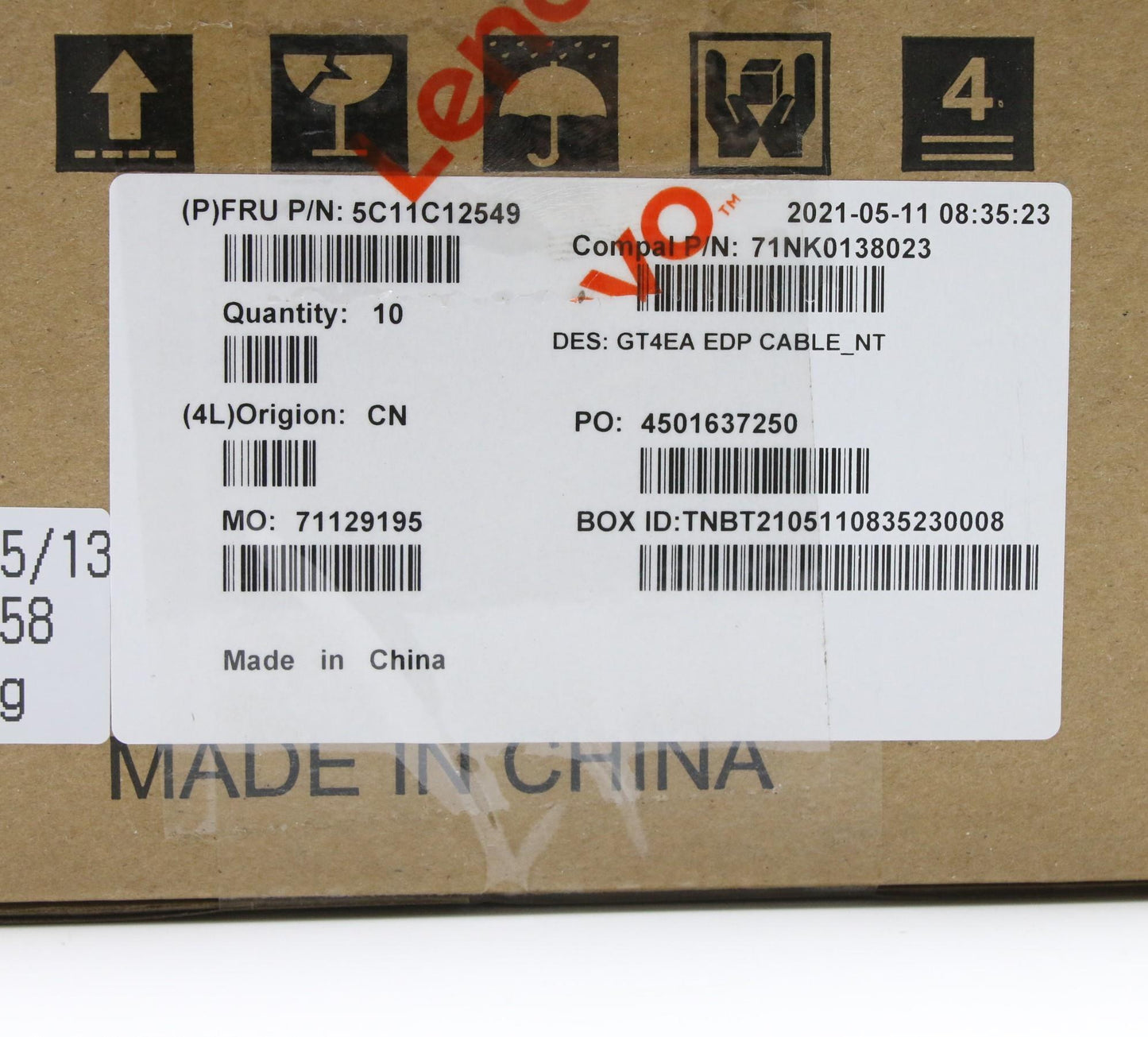 Lenovo Cable Fru Lcd Cable For Non-To - 5C11C12549