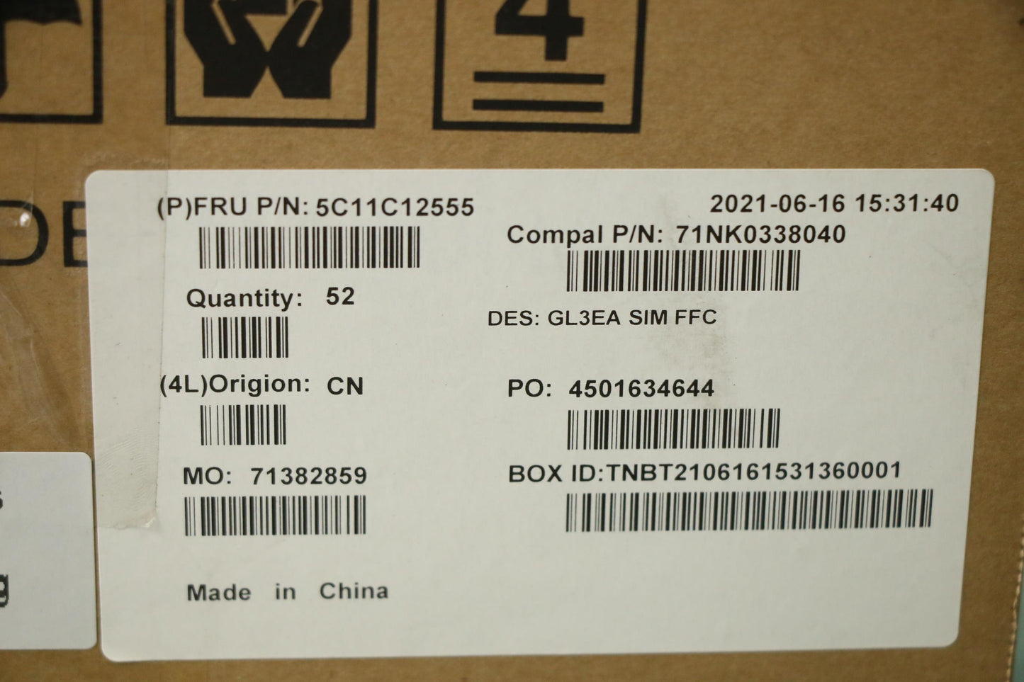 Lenovo Cable Fru Cable Sim Ffc - 5C11C12555