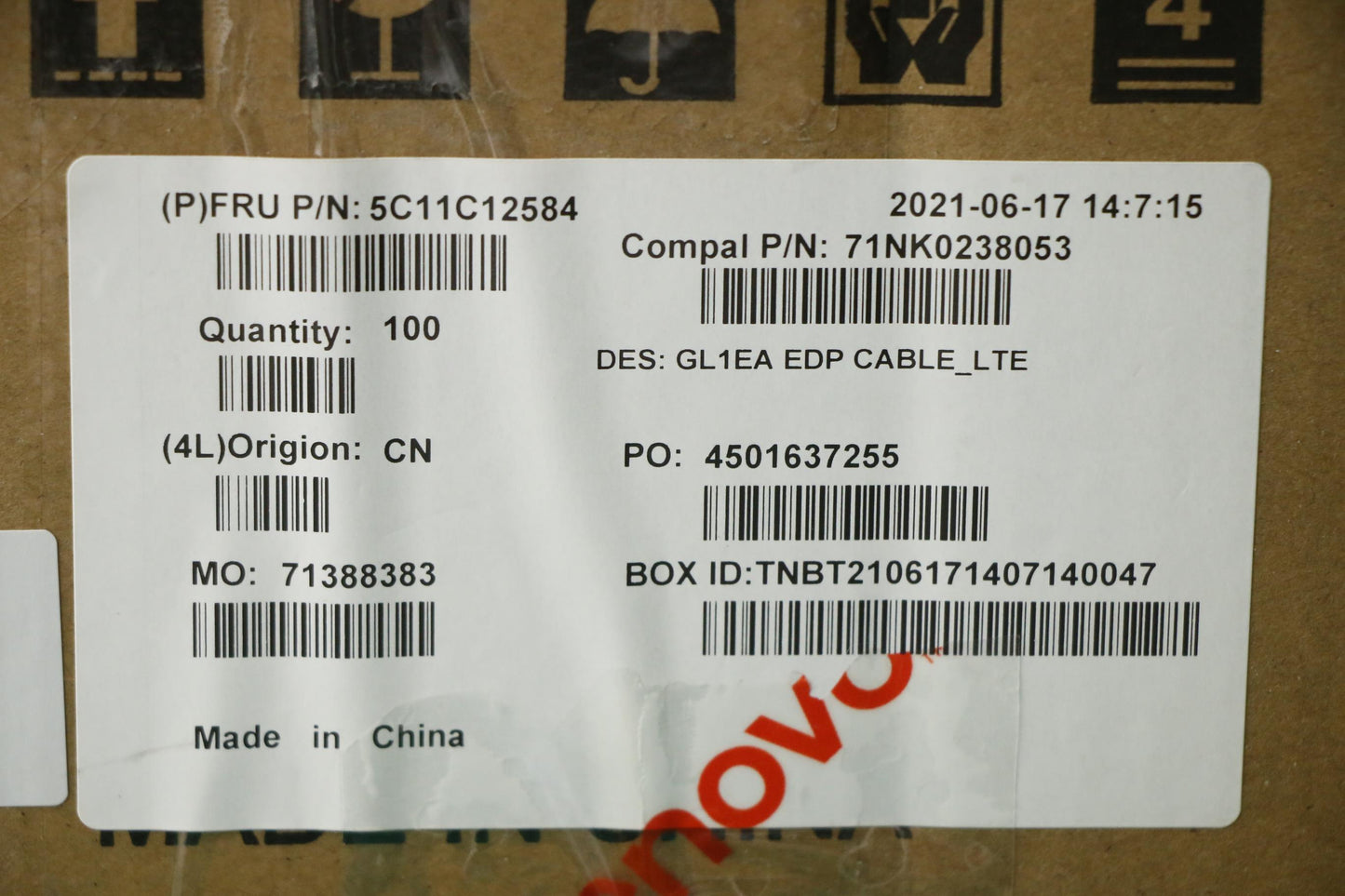 Lenovo Cable Fru Lcd Cable_Lte - 5C11C12584