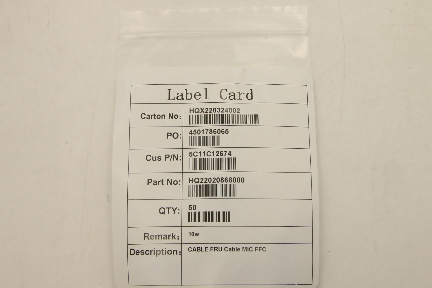 Lenovo Cable Fru Cable Mic Ffc - 5C11C12674