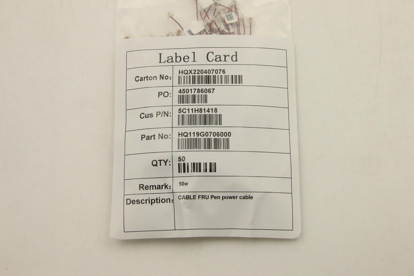 Lenovo Cable Fru Pen Power Cable - 5C11H81418