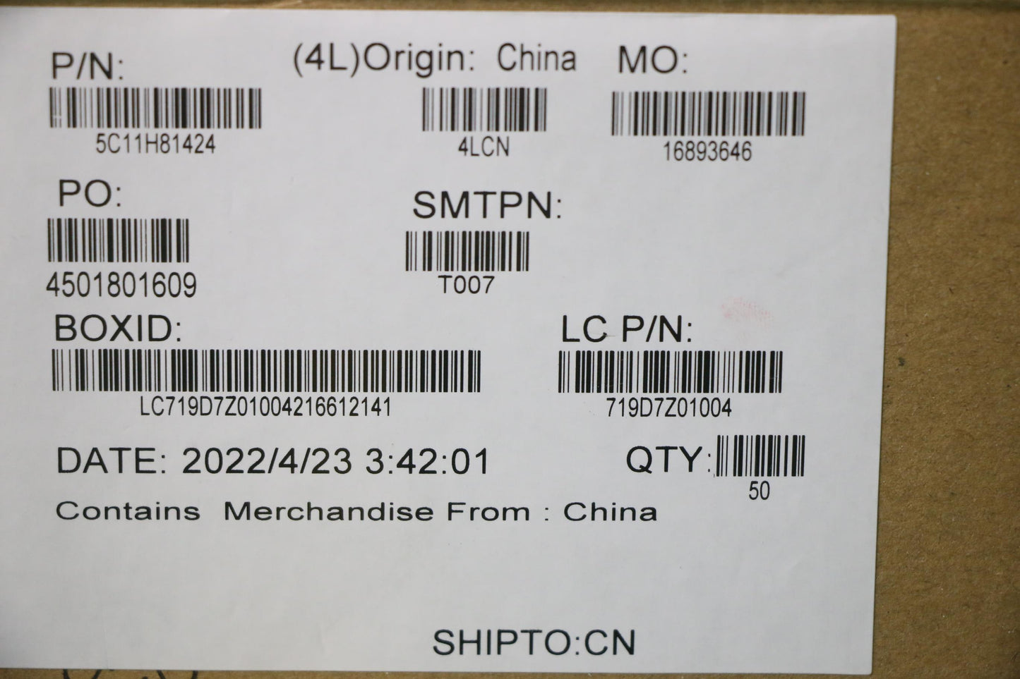 Lenovo Cable Fru H-Conn Set2Da M/B Ca - 5C11H81424