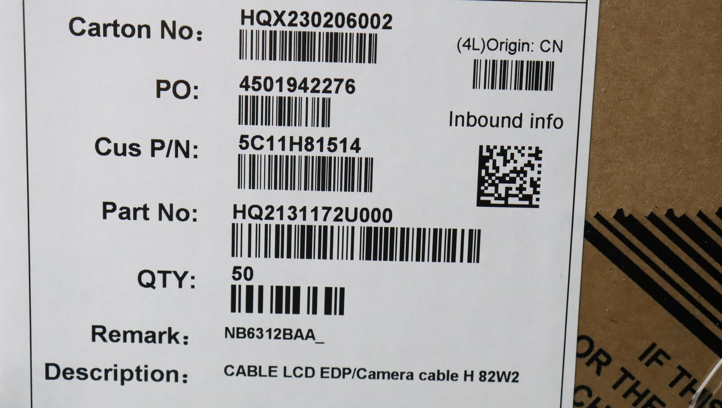 Lenovo (5C11H81514) LCD EDP and Camera Cable