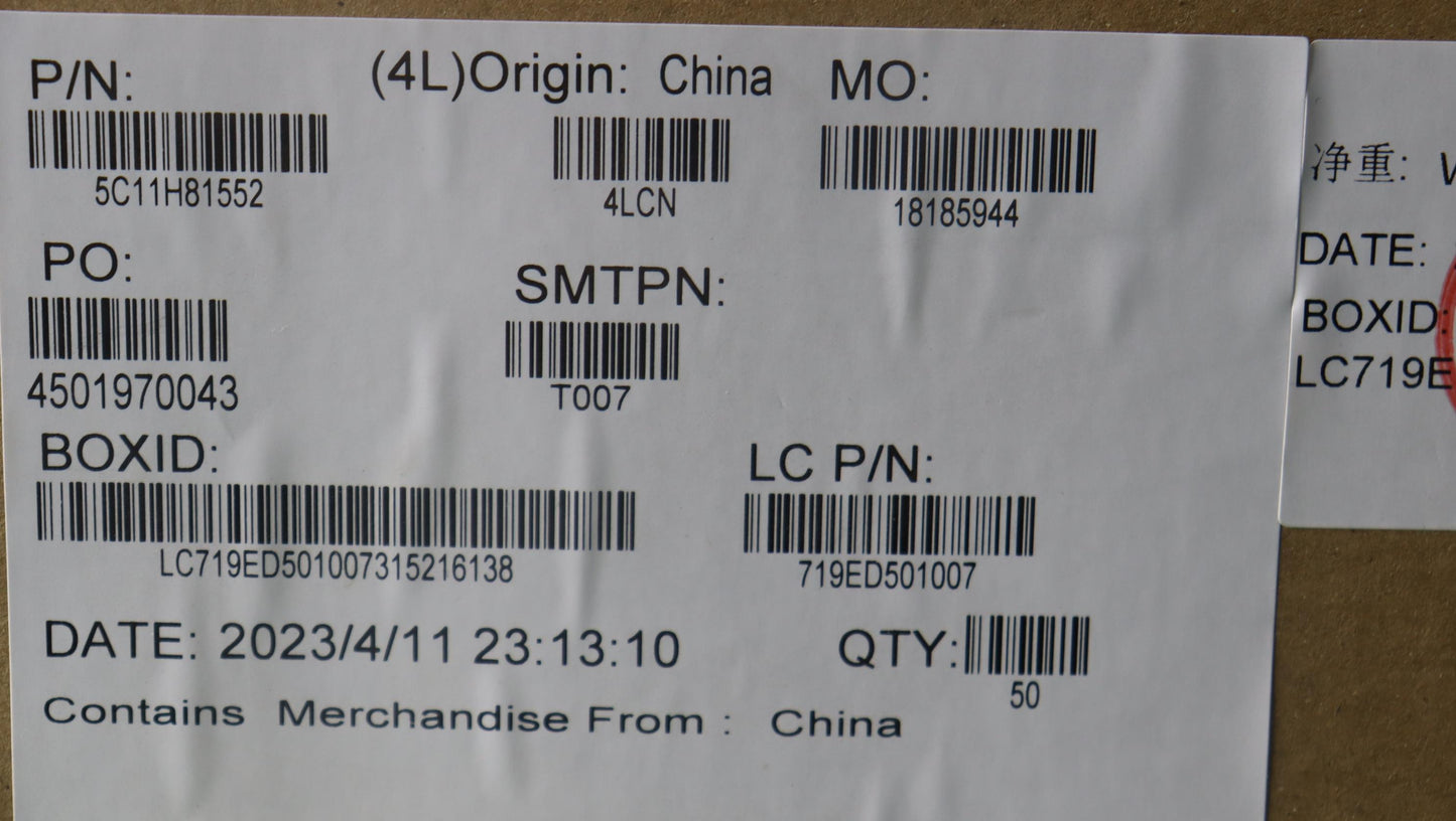 Lenovo Cable Fru Cable Pen Charger - 5C11H81552