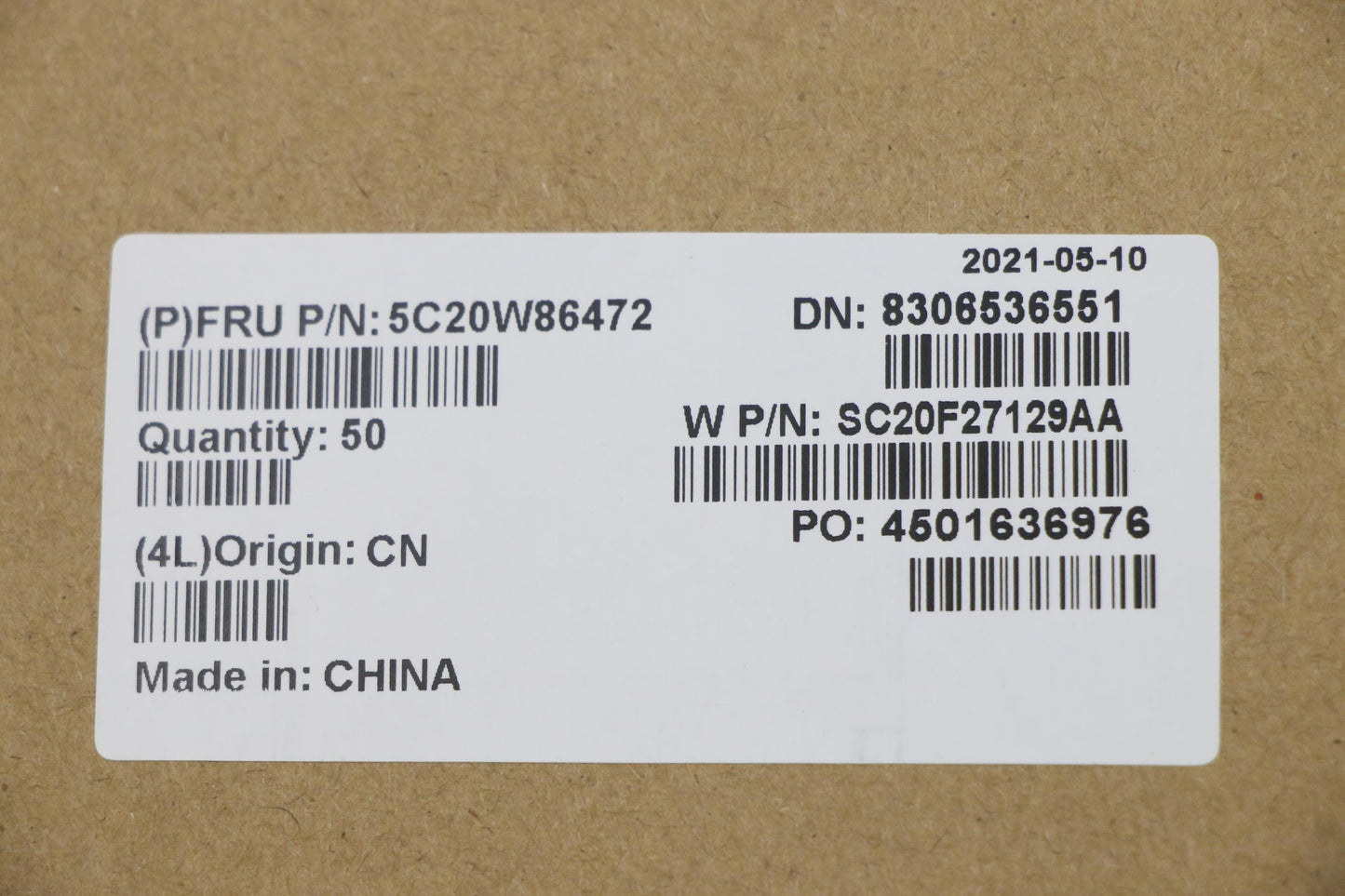 Lenovo 720P Slim USB Front Camera, Chicony - 5C20W86472