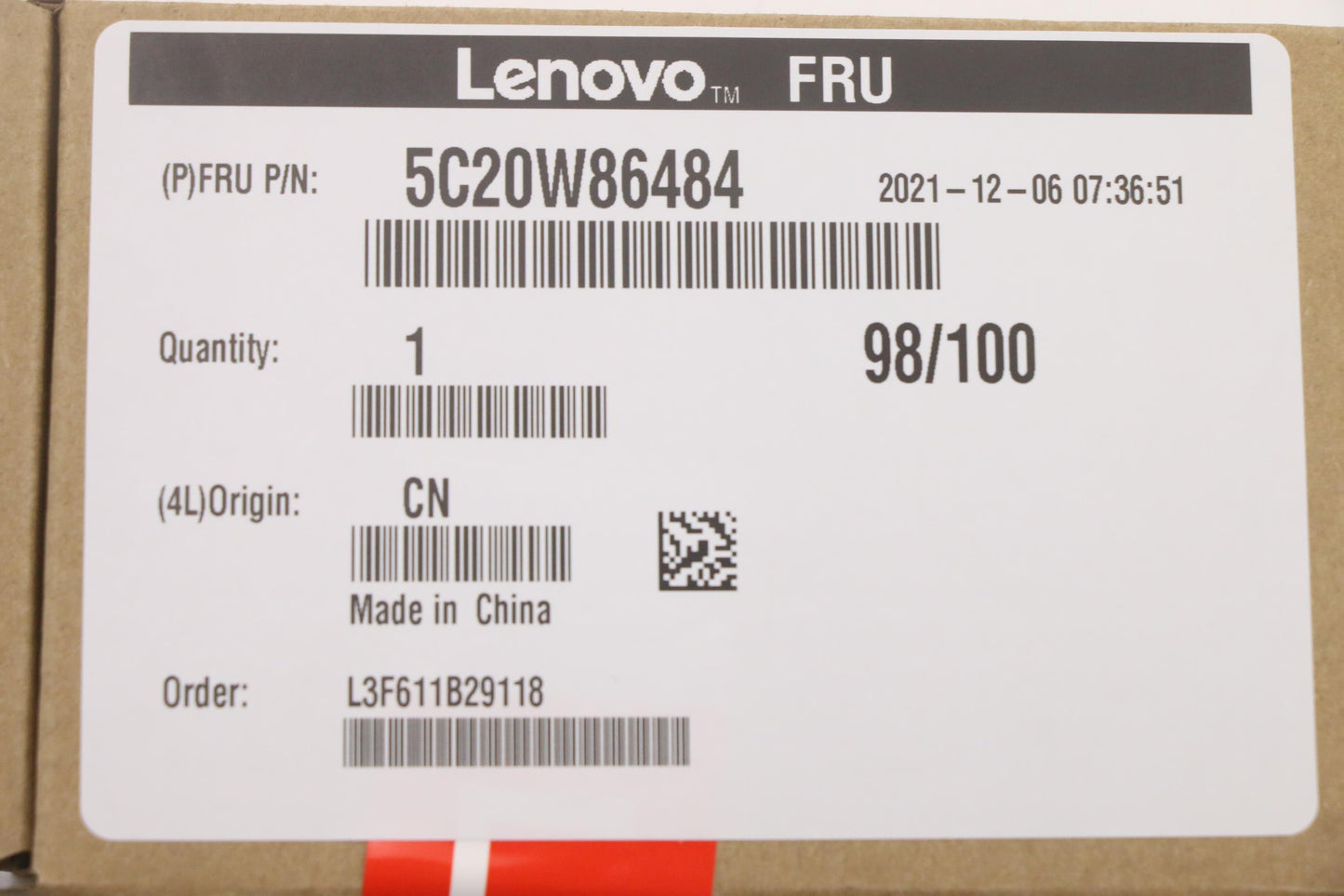 Lenovo Camera Camera,Fhd-Ir,Front,2Mi - 5C20W86484