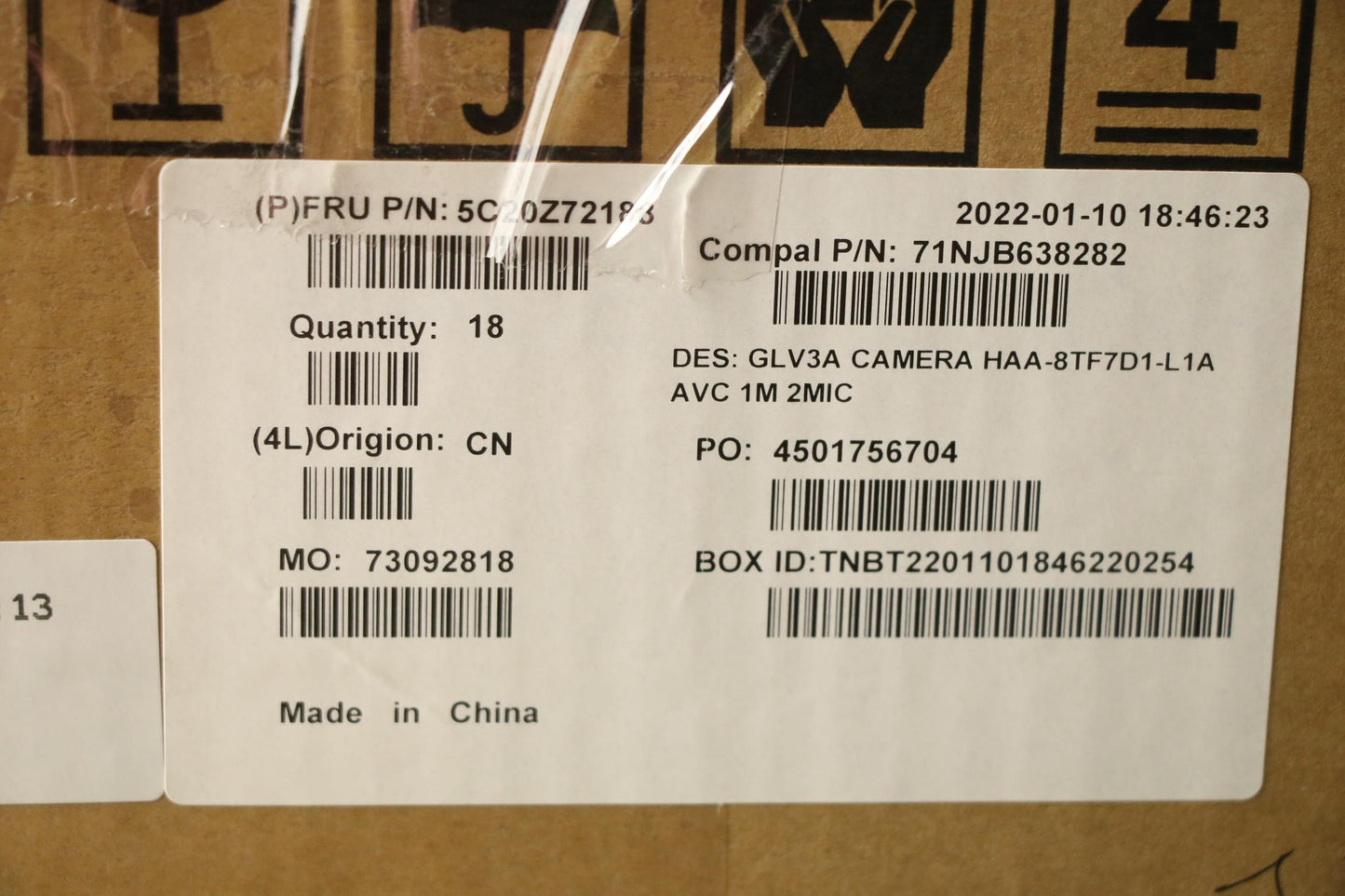 Lenovo CS20 Y4 HD 2MIC BU AVC Camera - 5C20Z72188