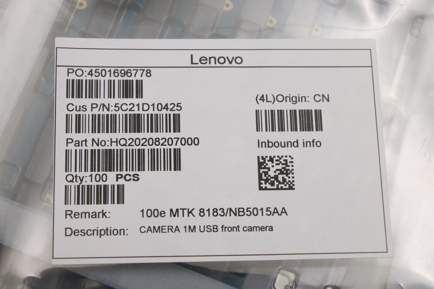 Lenovo Camera 1M Usb Front Camera - 5C21D10425