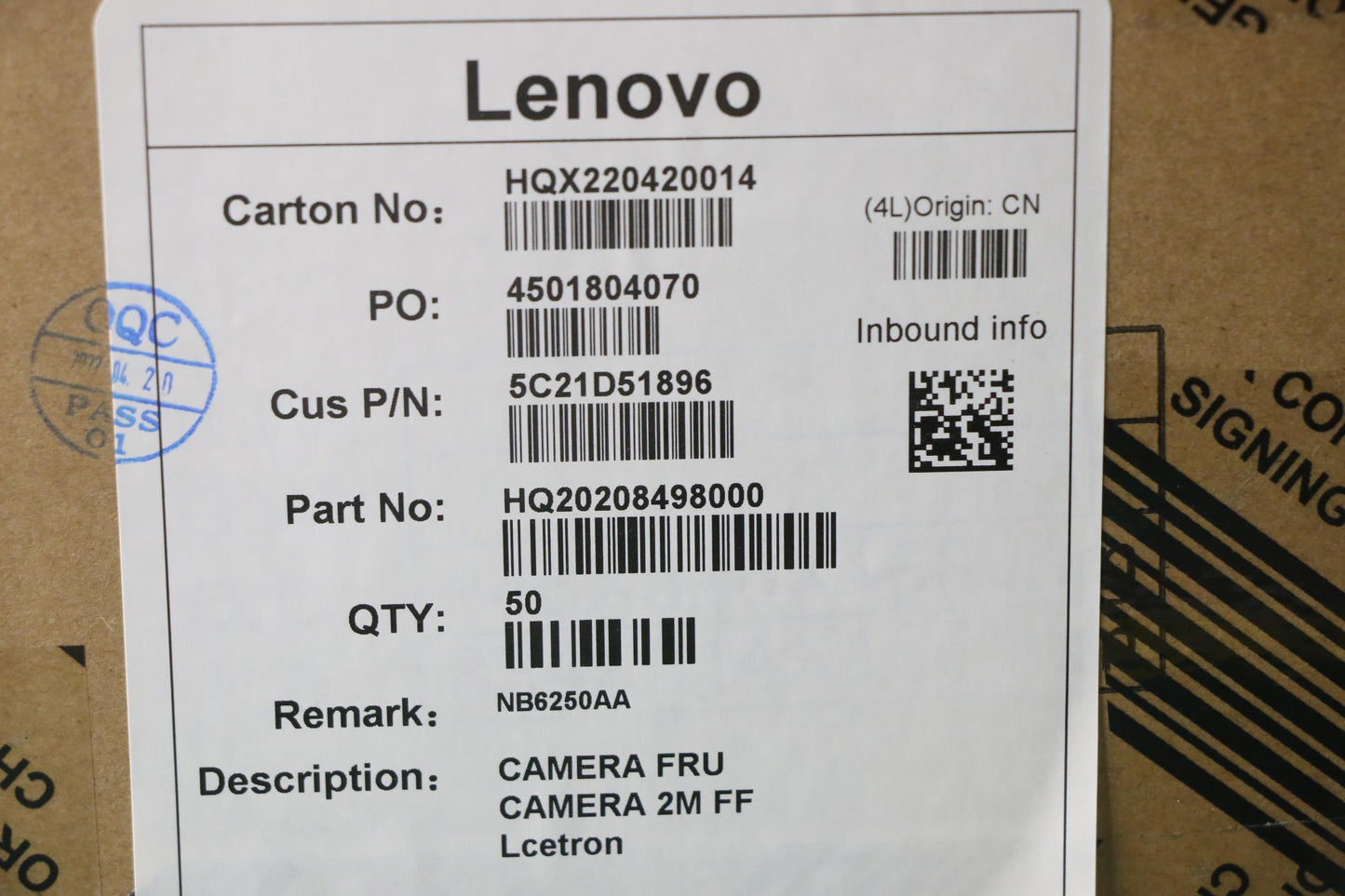 Lenovo Camera Fru Camera 2M Ff Lcetro - 5C21D51896
