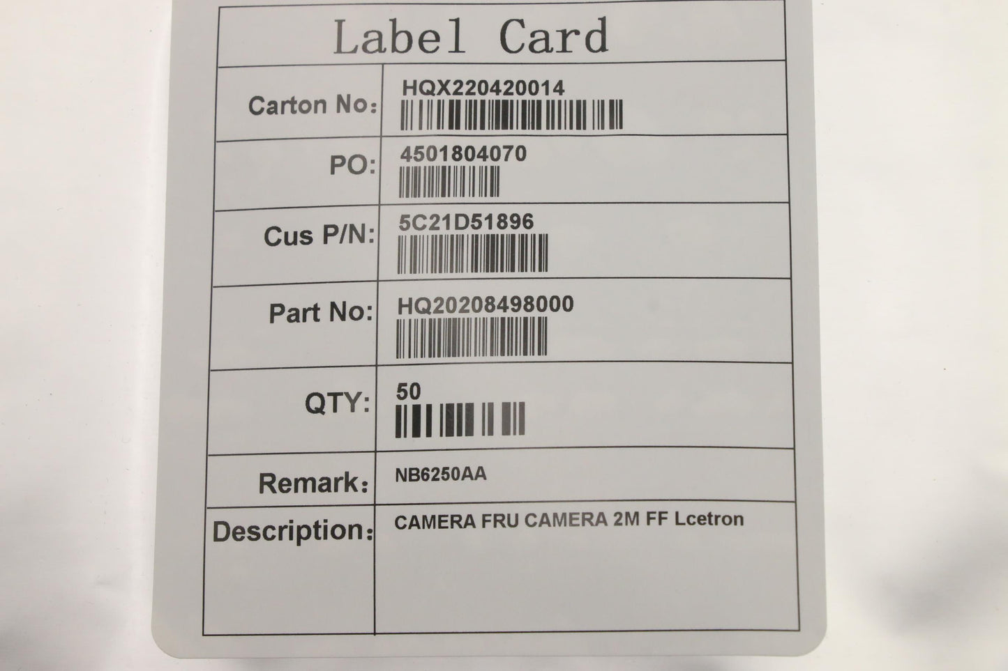 Lenovo Camera Fru Camera 2M Ff Lcetro - 5C21D51896
