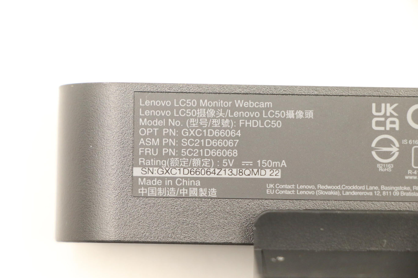 Lenovo Camera Fru For Lc50 Webcam - 5C21D66068
