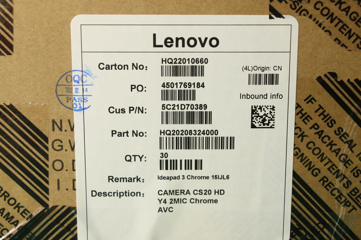 Lenovo Camera Cs20 Hd Y4 2Mic Chrome - 5C21D70389