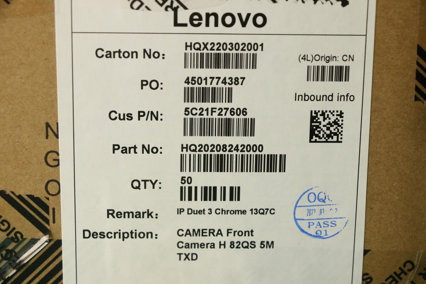 Lenovo Camera Front Camera H 82Qs 5M - 5C21F27606