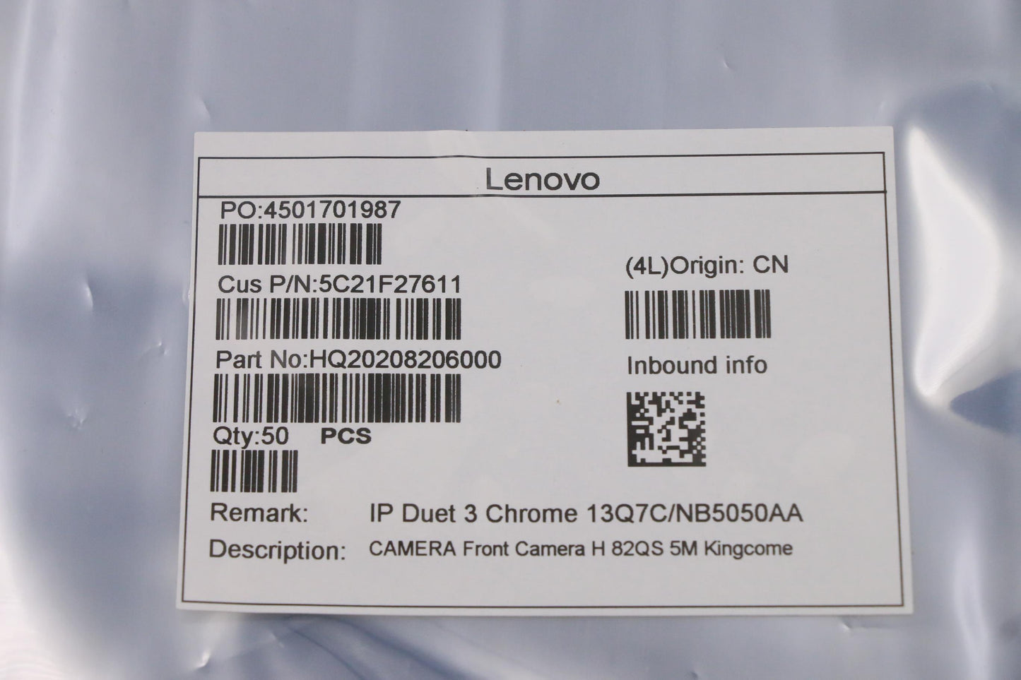Lenovo Camera Front Camera H 82Qs 5M - 5C21F27611