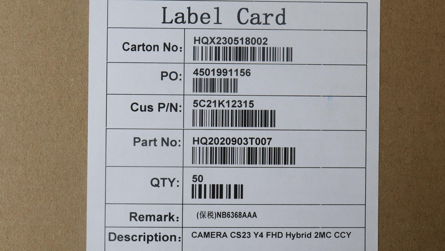 Lenovo Camera Cs23 Y4 Fhd Hybrid 2Mc - 5C21K12315