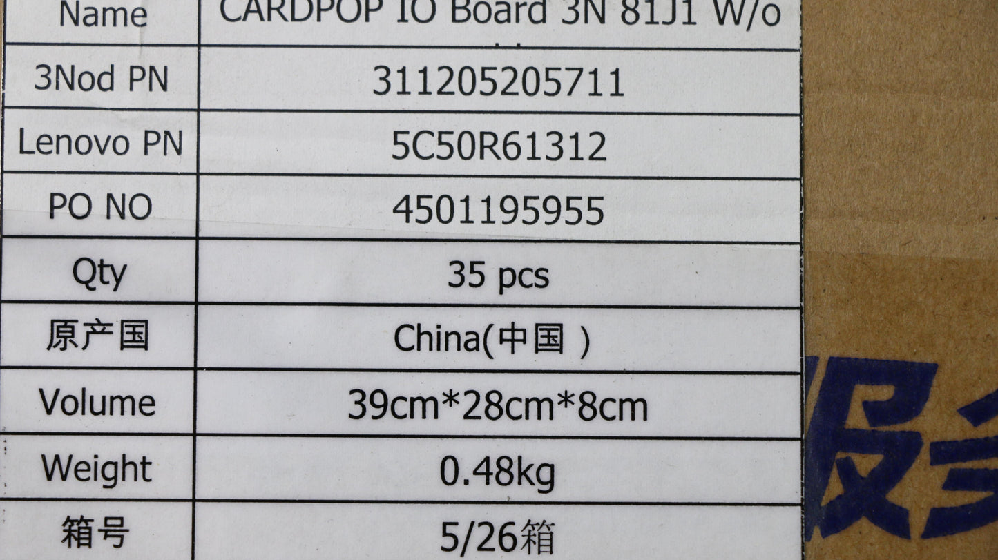 Lenovo Cardpop Io Board 3N 81J1 Wo Ca - 5C50R61312