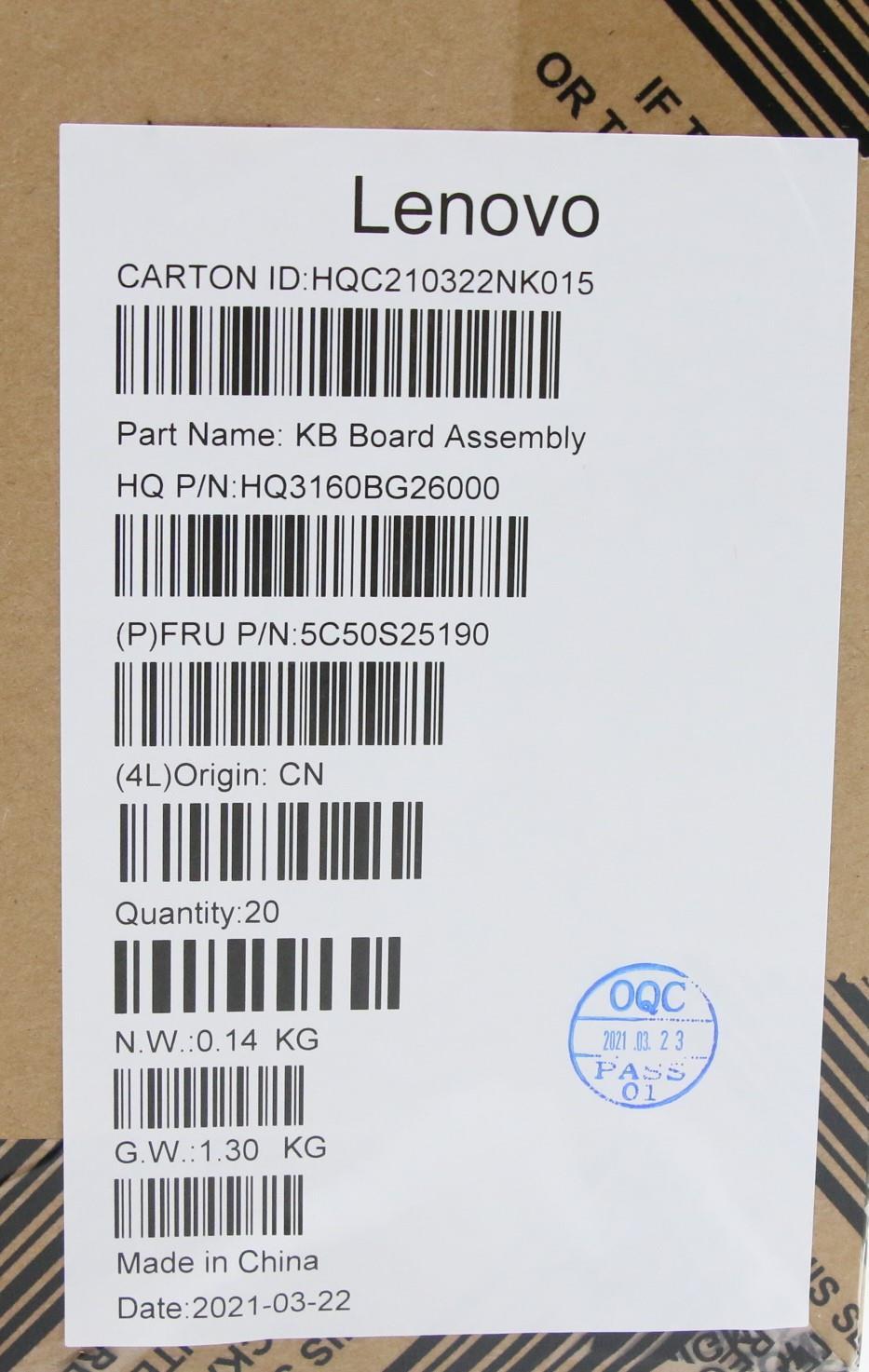 Lenovo Cardpop Usb Board H 82Cy - 5C50S25190