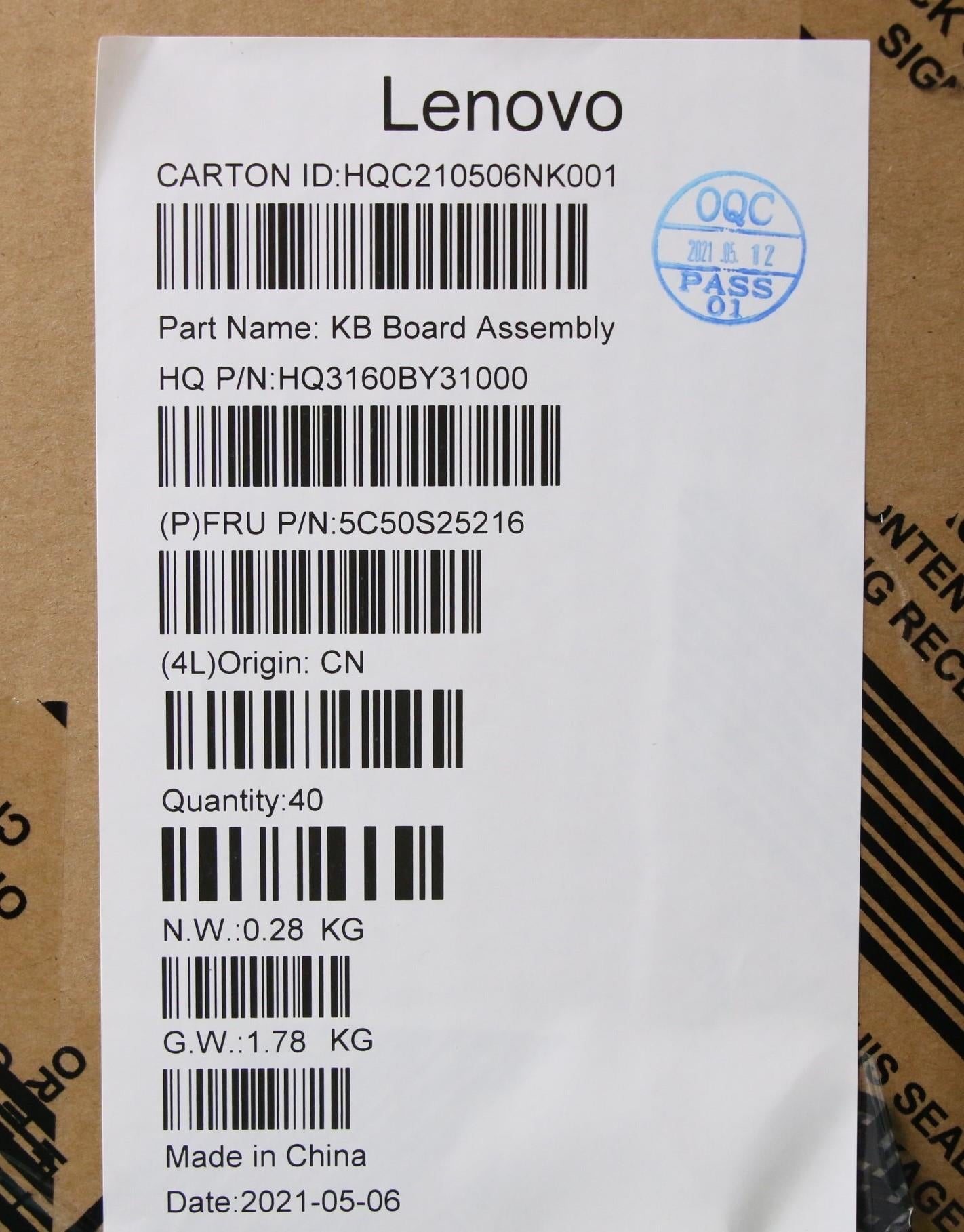 Lenovo Cardpop Usb Board H 20Wh - 5C50S25216