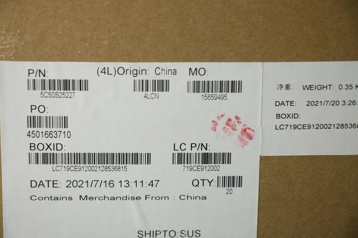 Lenovo Cardpop Sensor_Board L 20Yn - 5C50S25227