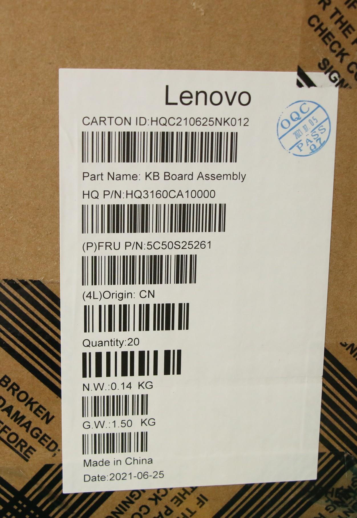 Lenovo Cardpop Usb Board H 20Wj - 5C50S25261