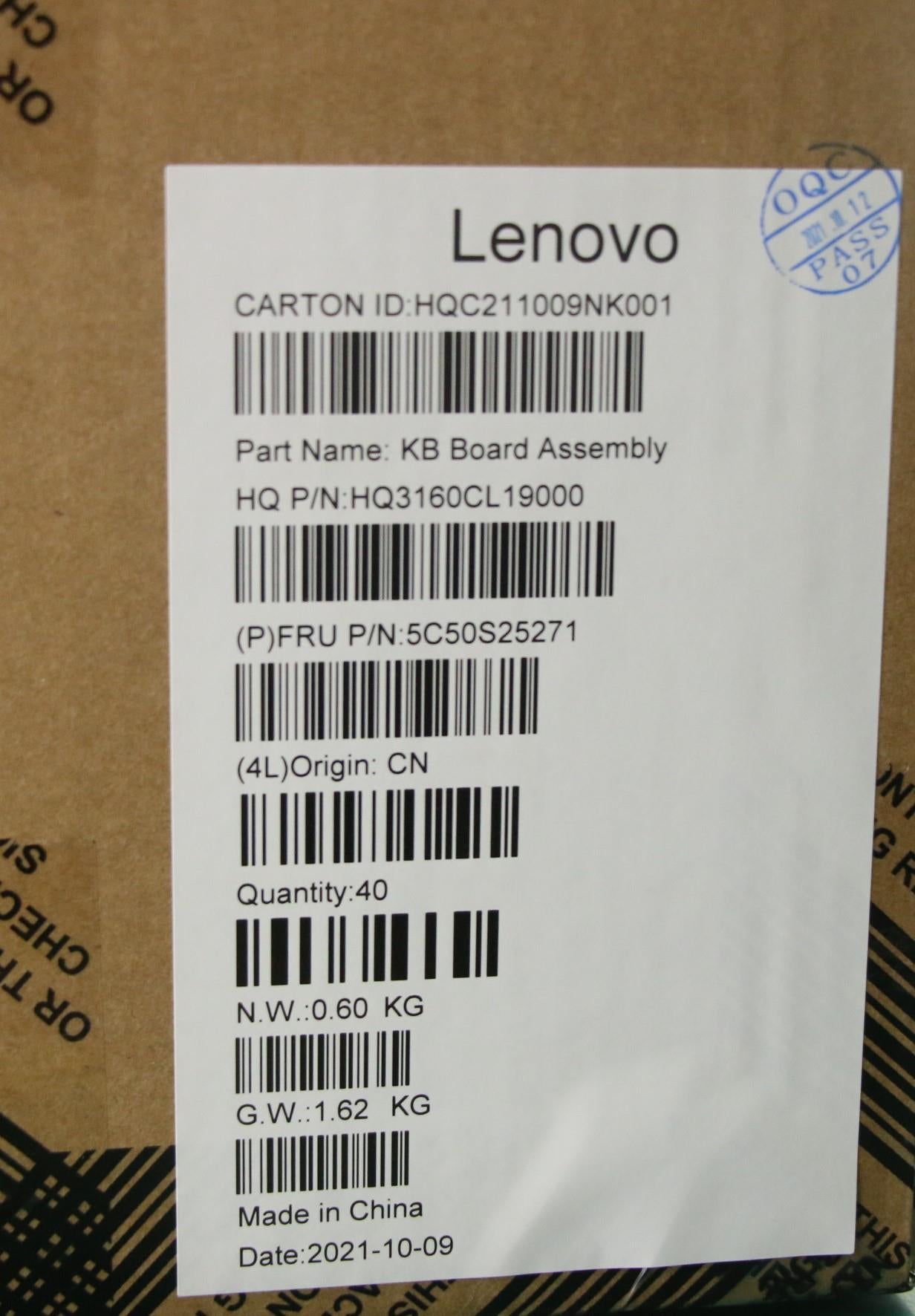 Lenovo Cardpop Volume Board H 82Qs - 5C50S25271