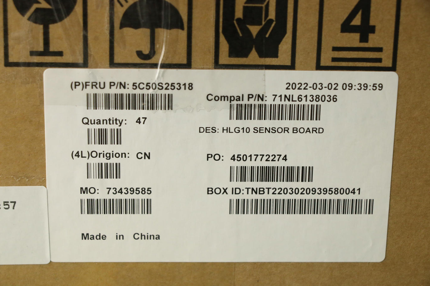 Lenovo Cardpop Sensor_Board C 82S9 - 5C50S25318
