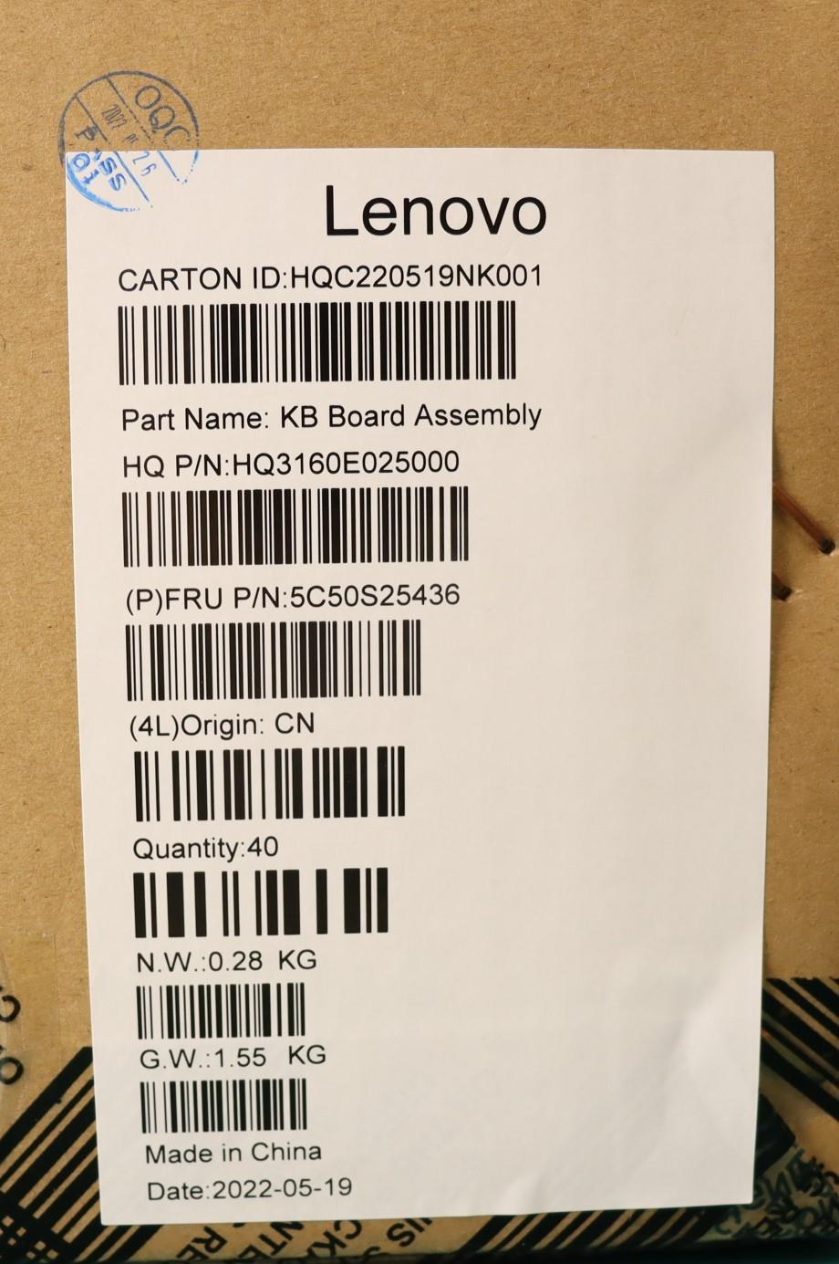 Lenovo Cardpop Sensorboard H 82Sn Amd - 5C50S25436