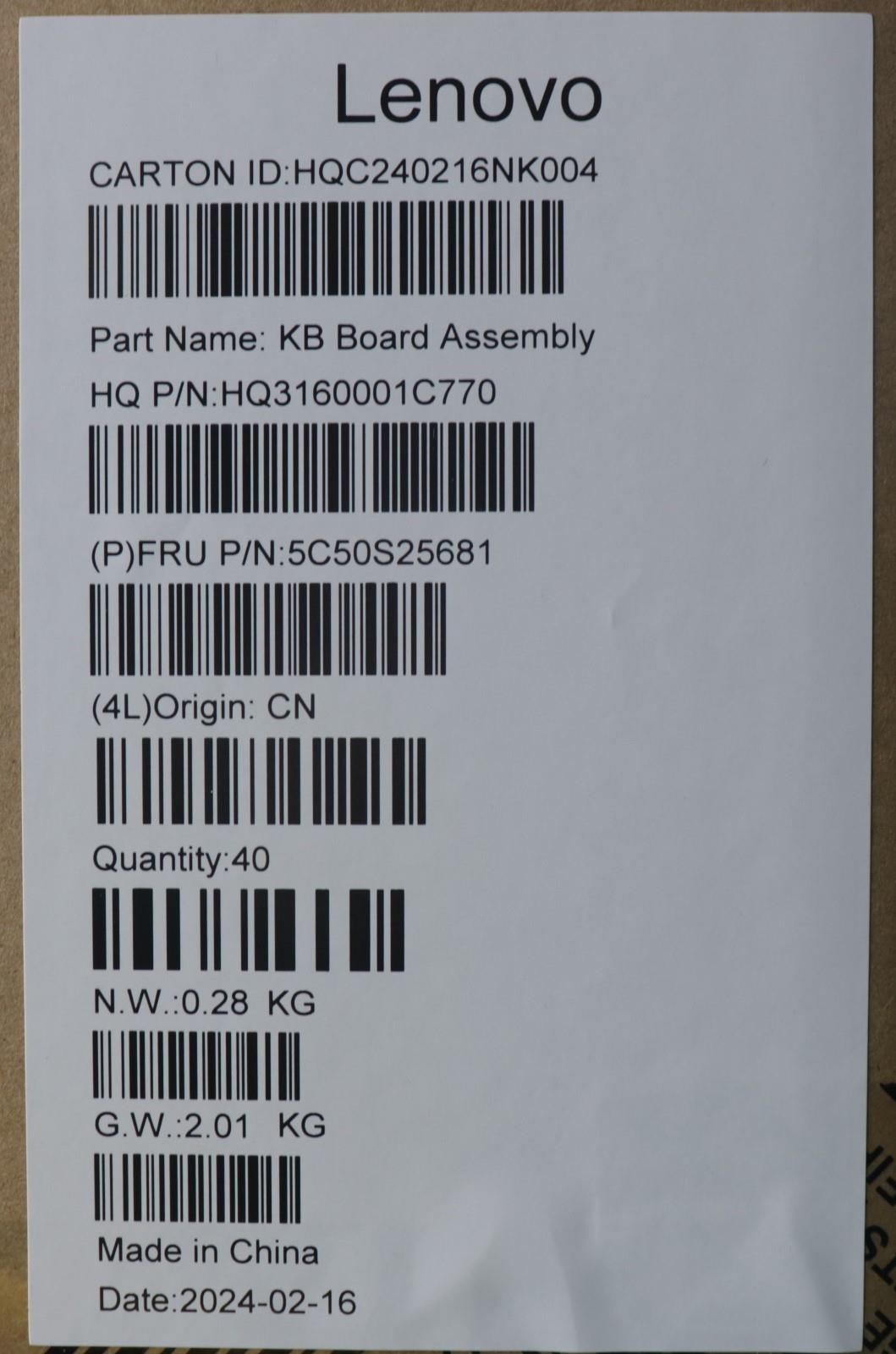 Lenovo Cardpop Usb Board H 83Dl - 5C50S25681
