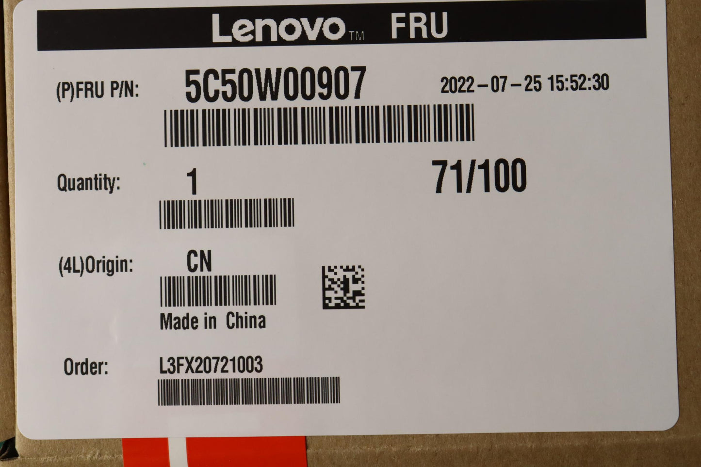 Lenovo (5C50W00907) Tiny8 BTB Type-C Card, 100W Power, BLD