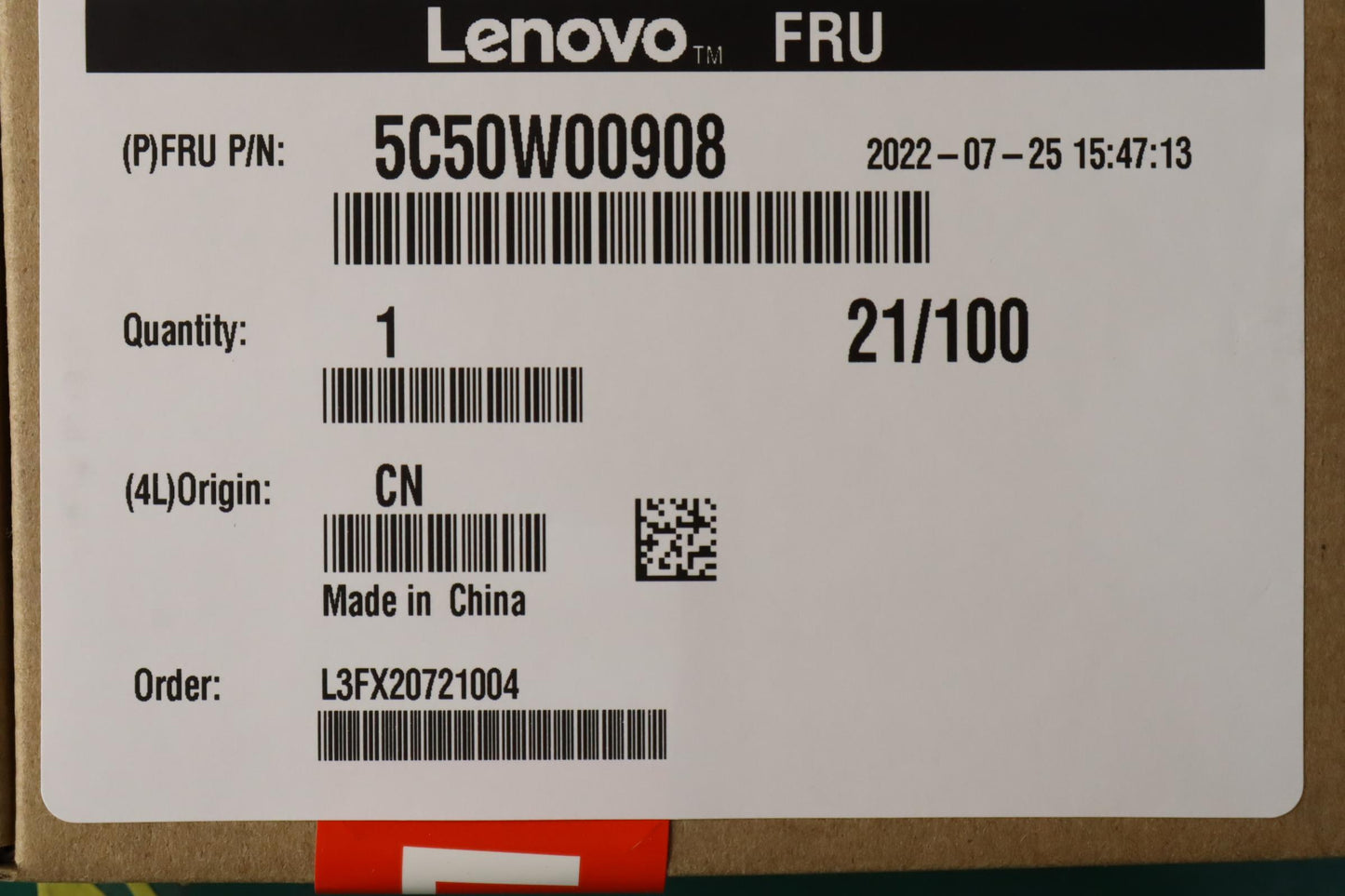 Lenovo 5C50W00908 Cardpop Bld Tiny8 Btb Lan Card