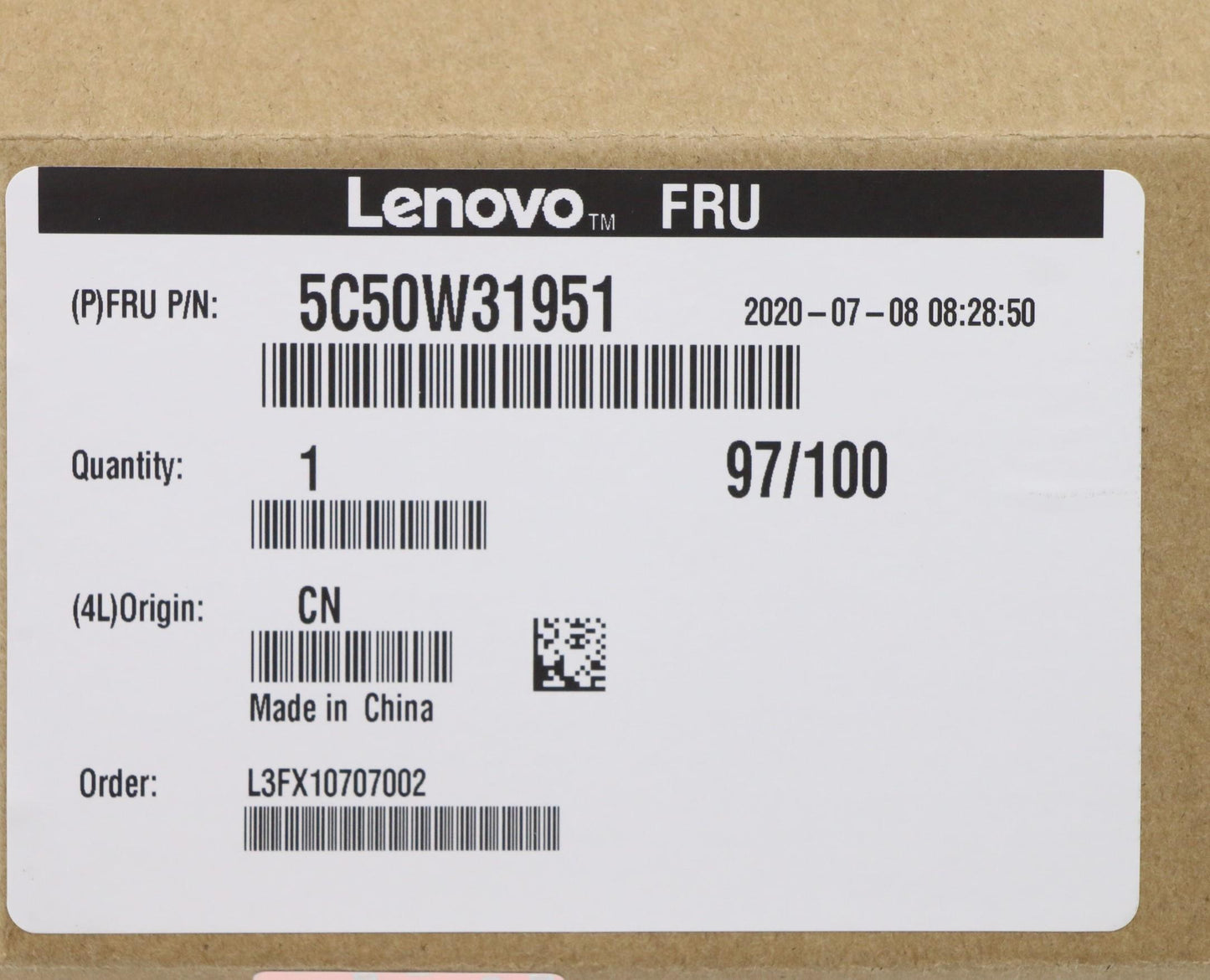 Lenovo (5C50W31951) DP to DP Port Punch-Out Card